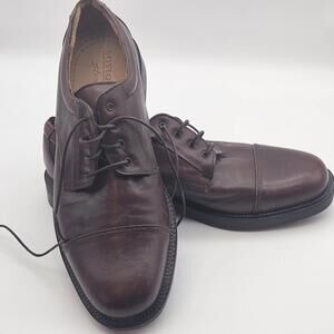 Bostonia Strada Mens 11 Lace Up Brown Leather Upper Oxford Cap Toe Italy